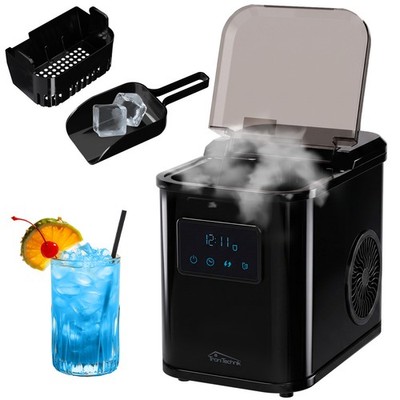 Eiswürfelmaschine Eiswürfelbereiter Eismaschine 12 kg 2 Größen Ice Maker schwarz