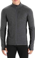 Icebreaker Jacke Merino Wolle 240 g/m2 Herren Gr.S Descender LS Grau 155690