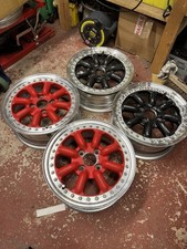 JDM BR BLACK RACING 4x100 Splits Alloys Vw Honda Mazda Vauxhall Toyota Datsun