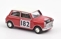 Norev - Mini Cooper S 1964 Tartanrot Mit Nummer 182 - 1/64 - NOREV310522