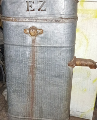 #ad #ad EZ Antique Metal Plumbing Fixture Galvanized Water Tank Salvage Gray Brown $175.00
