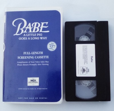 BABE:A Little Pig Goes A Long Way (Gently Used VHS 1995) SCREENING COPY