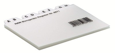 HAN Karteiregister A-Z PP A8 quer transluzent 12-teilig
