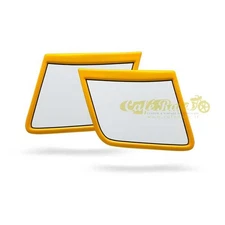 Pair of FLAT TRACK rectangular inclined number plate holders in abs SCRAMBLER