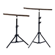 Parrot Perch Bird Stand Wood Height Adjustable for Macaws Pet