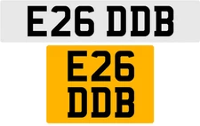 E26 DDB OLD STYLE 3X3 NUMBER PLATE DAN DAV DON DEL DEZ DONNA DIANE DAZ DALE DREW