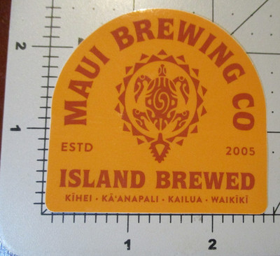 MAUI BREWING Hawaii island STICKER craft beer brewery Big Swell CoCoNut Porter E