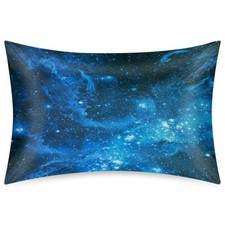 Galaxy Nebula Silky Satin Pillowcase for Hair  Skin, Bed Pillow Cases with H...