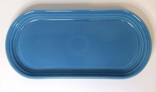 Fiestaware Bread Tray Platter Plate Fiesta 12” Peacock Blue Retired EUC EB80