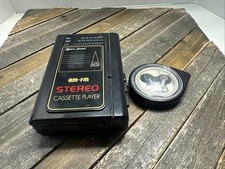 Lenoxx Sound AM/FM Stereo CASSETTE PLAYER with headphones vintage m26