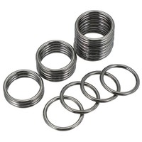 "20 StüCk 1\" O-Ringe, Galvanisierte Zinklegierung O-Ring-Schnalle, Grau-Schwarz"