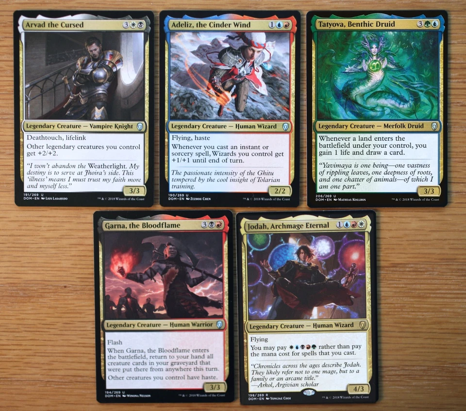 Set of 10 Dominaria Legendary Gold Creatures *NM* Magic MTG Group Commander EDH - Image 2 of 4