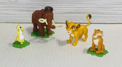 Disney Lion King Ice Age Figures Lot Of 4 Pieces Cake Toppers Toys Simba