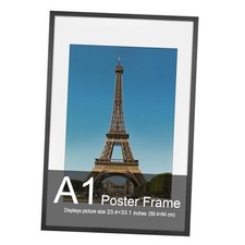A1 Picture Frame 23.4 x 33.1 inches , Solid Wood A1 23.4 x 33.1 inches Black