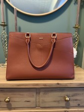 LOVEVOOK 15.6" Waterproof Laptop Tote Bag - Stylish Brown Briefcase for Work