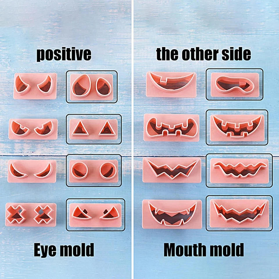 Halloween Cookie Cutters Fall Thanksgiving Cookie Cutters Pack Of 10 Face famous Foto 4 de 4