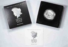 2021 Peace Silver Dollar (P) Philadelphia Mint Mark 21XH Uncirculated 