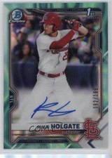 2021 Bowman Draft Chrome Pick Aqua Lava Refractor 82/199 Ryan Holgate Auto 1cc7
