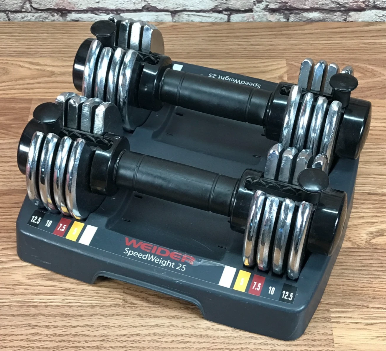 Weider SpeedWeight 25 Adjustable Workout Home Gym Dumbbells 12.5LBS Each
Opens in a new window or ta