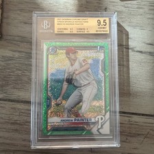 2021 Bowman Chrome Draft ANDREW PAINTER Green Sparkle Refractor  #27/99 BGS 9.5 