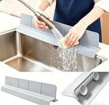 Sink Splash Guard, 3.5" Tall, 22.8" Trimmable, 7 Suction Cups