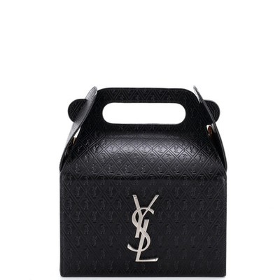 Saint Laurent Take-Away Box Bag Monogram All Over Leather