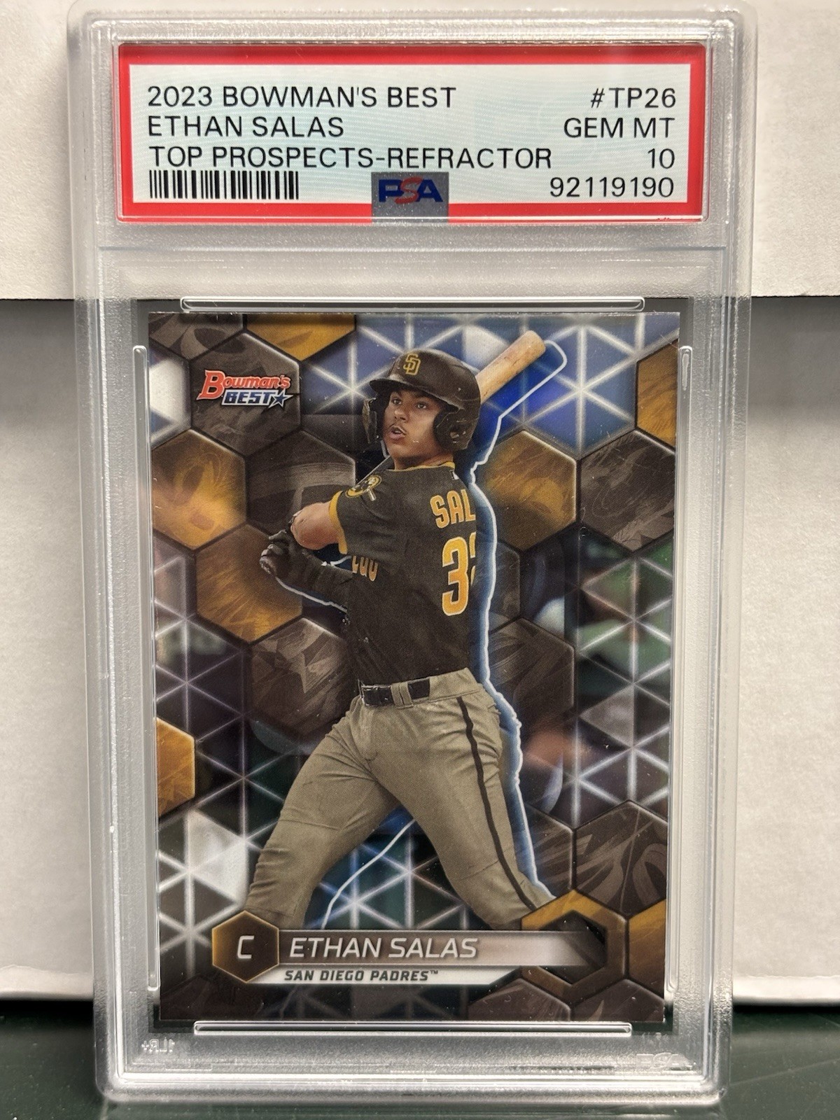2023 Bowman's Best Top Prospects Ethan Salas Refractor (RC) #TP26 SD Padres