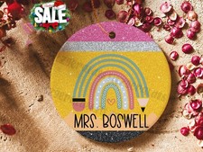 Christmas Teacher Ornament Custom Name Christmas Ornaments for Teacher Gift f...