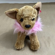 Ty Beanie Baby Divalectable the Chihuahua Dog Retired 2006 Pink Boa Plush