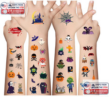 Halloween Temporary Tattoos for Kids - 360 Pcs Bulk Halloween Trick or Treat Fak