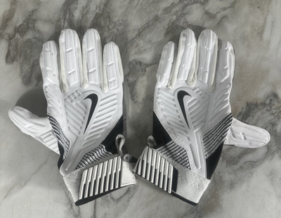 Nike D-Tack 5 Lineman PRO NFL Football Gloves Mens SZ 3XL White Black PGF463-100