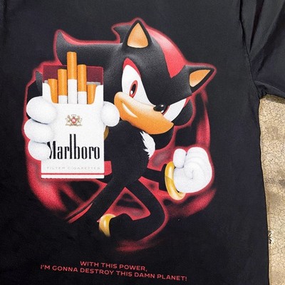 marlboro cigarettes apparel SHADOW THE HEDGEH0G GRAPHIC TEE S-5XL