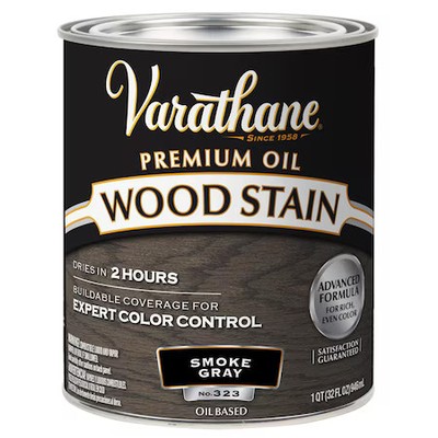 Varathane 381113 Premium Wood Stain, Oil Based, Smoke Gray, 1 Quart