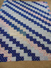 Victorian Quilt Top- STREAK O'LIGHTNING Pattern-Lots of Blue-64x82-VG-DRAMATIC — photo 1
