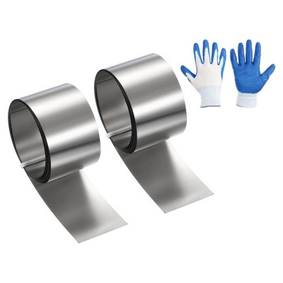 2 Stück 1 Zoll x 3.3 Fuß Edelstahl Flashing Rolle 0.1mm Metall Dachbleche