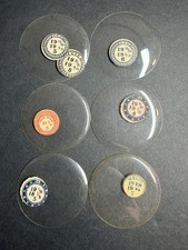 LOT OF 6 GLASS POCKET WATCH CRYSTALS SIZE 19 REPLACEMENT PARTS