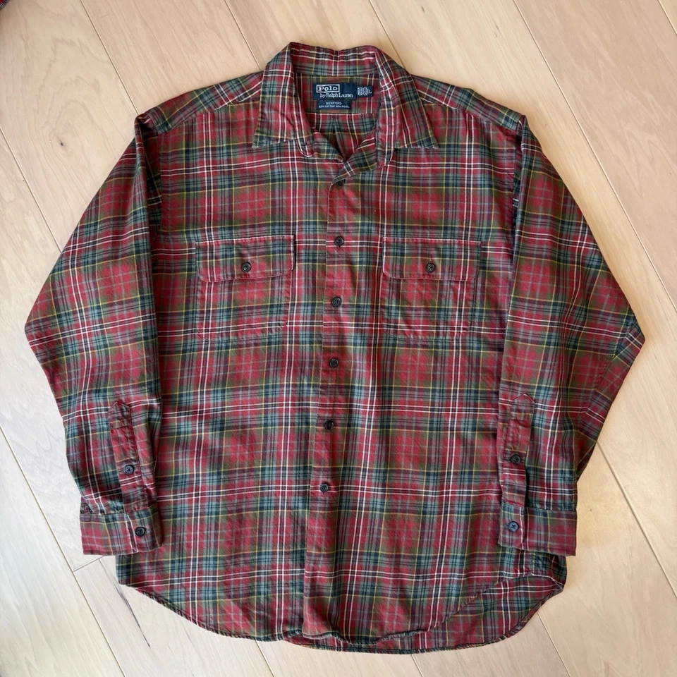 Camisa Polo Ralph Lauren Benford De Colección L Multicolor Lana Mezcla Algodón Deportiva RRL Foto 2 de 4