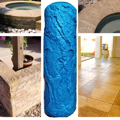 THE ''ORIGINAL DESIGNED'' WEATHERED FLAGSTONE CONCRETE STAMPING TEXTURE ROLLER