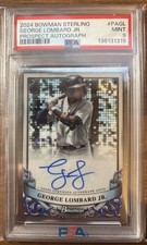 2024 Bowman Sterling George Lombard Jr Prospect Auto PSA 9 Yankees