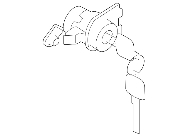 Cilindro de bloqueo genuino Nissan H0601-3BA0A Foto 2 de 4