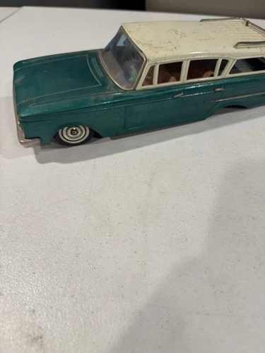 Vintage Bandai Tin Litho 11”  Rambler Station Wagon 1959 Missing Wheel