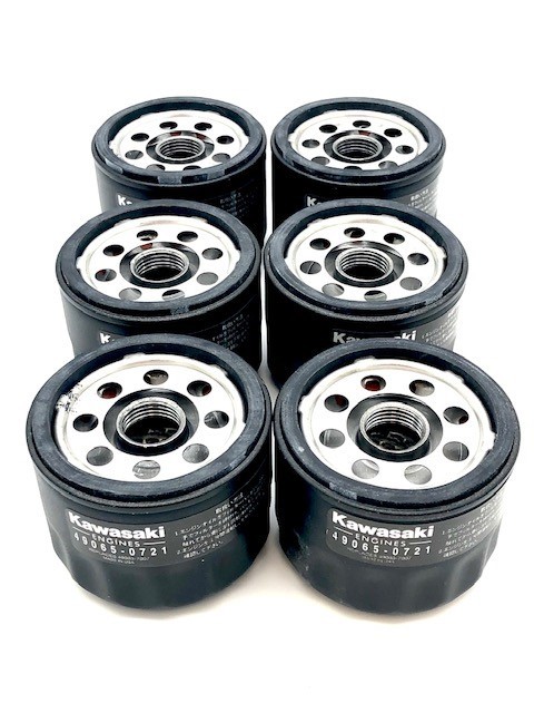 GENUINE OEM KAWASAKI 49065-0736 OIL FILTER; REP. 49065-0721,49065-7007 PACK OF 6