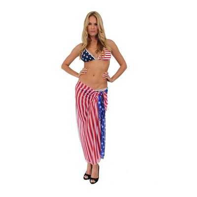 red white and blue swimsuit cover up
