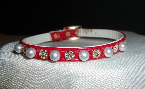 Cuello de perro de imitación perlas y cristales de joyas ostentoso mascota pequeña x ¡Pequeño lindo! - Imagen 6 de 63