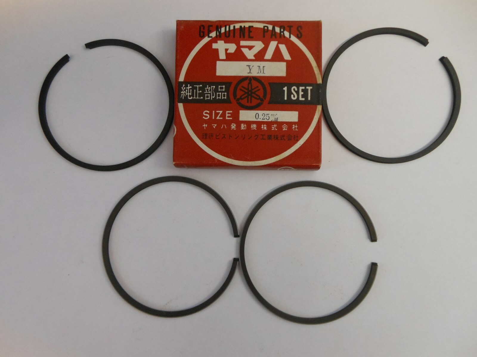 Riken Yamaha YM1 Piston Ring Set 1591161010 +.25 OS eBay