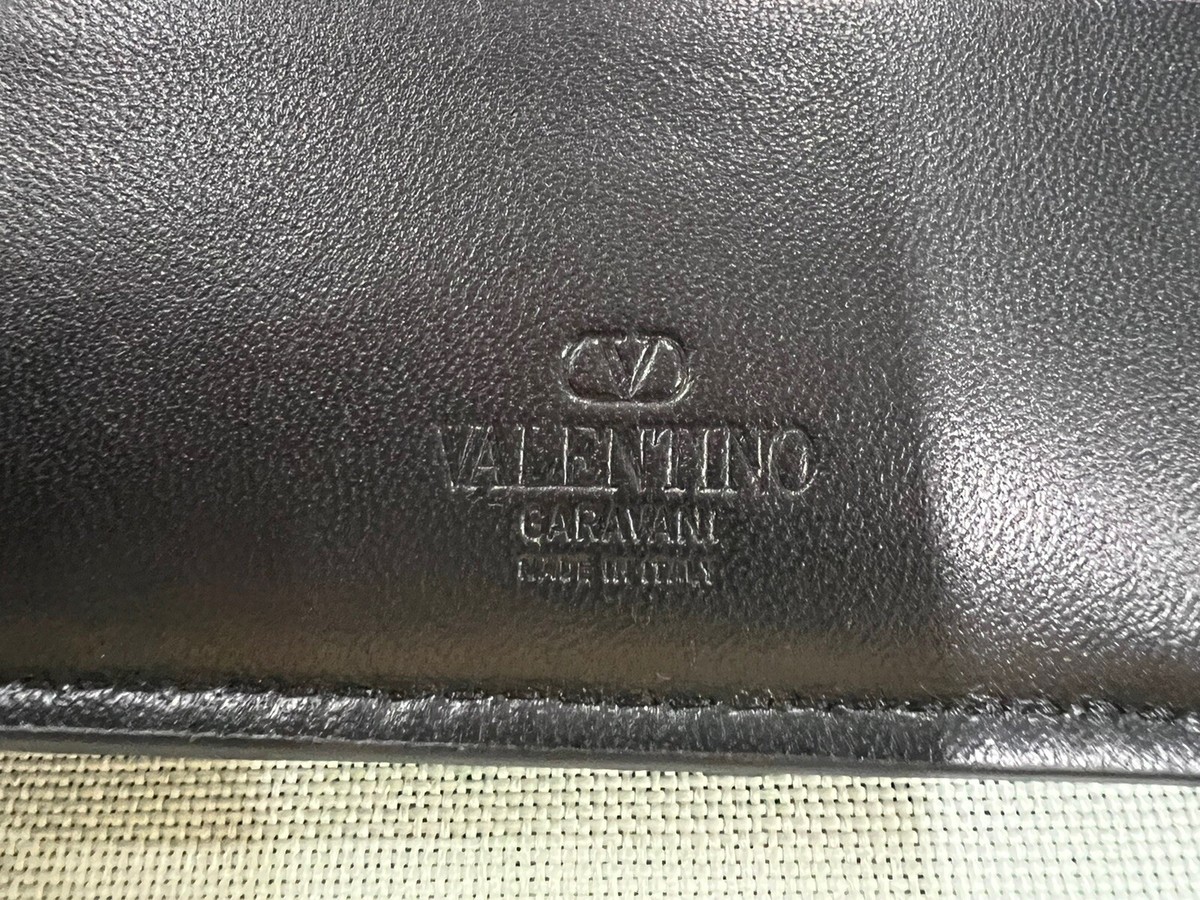 Valentino Garavani BMG24C962CR1 関税送料込 NEW Men's Valentino Garavani Toile Iconographe Wallet Black