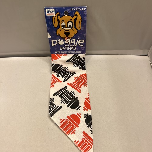 Pañuelo para perro mascota rojo blanco negro boca de fuego NUEVO - Imagen 10 de 12