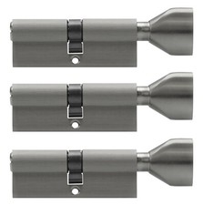 3x Knaufzylinder 90 mm 45/45 +10 Schlüssel Zylinder Schloss Gleichschließend