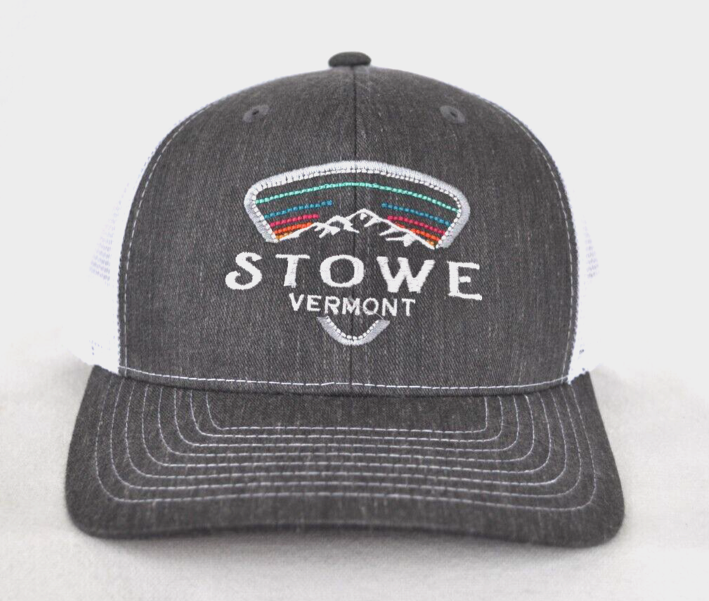 STOWE VERMONT* Skiing Snowboarding Trucker mesh Ball cap hat