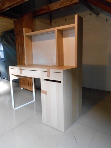 Schreibtisch Micke Ikea für Jugendzimmer Eicheneff wlas, 105x50 cm, gebraucht - Bild 3 von 3